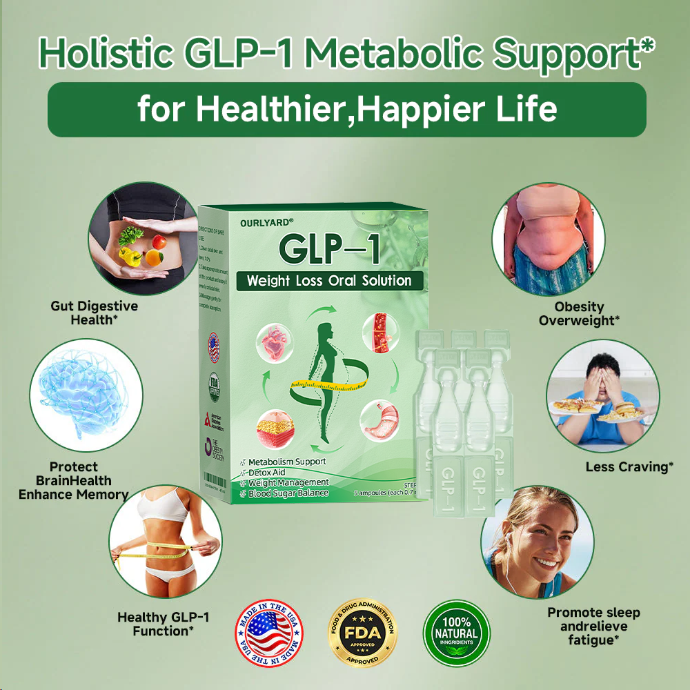🥝 Official Store |💯 Ourlyard® UsGLP-1 Six-in-One Health Solution Oral Liquid (Just once a day, visible changes in 7 days) ✅ For obesity, cardiovascular health, diabetes, sleep apnea, Gut Health, joint issues, and more